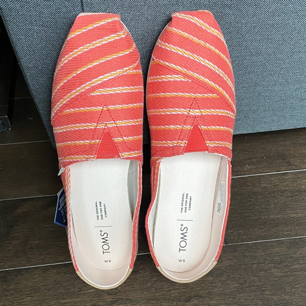 TOMS Women's Alpargata Paprika Striped flats